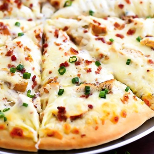 Chicken cheese pizza